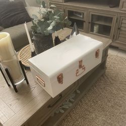 Metal beauty chest .. White And Cooper/Rose Gold 
