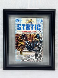 Vintage FRAMED Comic Book - STATIC #13 (1994) - "HANGING FIRE"