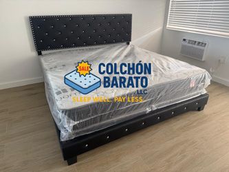 NEW MATTRESS KING SIZE PLUSH WITH BOX SPRING