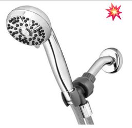 Waterpik 6-Spray 3.5 in. Single Wall Mount 1.8 GPM Handheld Adjustable Shower Head in Chrome
