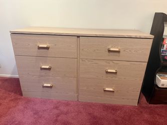 6-drawer bedroom dresser and matching nightstand/end table