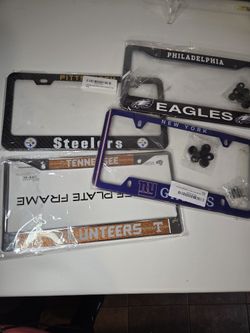 License Plate Frames NY Giants,, Eagles. Steelers 