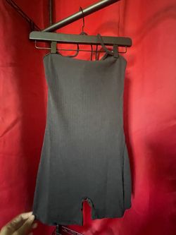Side Strap Ribbed Romper