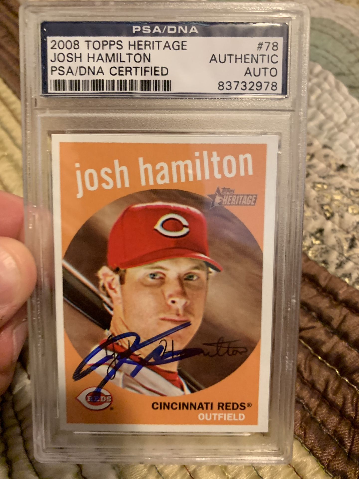 Josh Hamilton Autographed 2008 Card