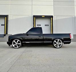22x9 | 22x11 AMERICAN RACING NOVA WHEELS VN701 BLK MACHINE RIMS 5x127 + TIRES IMPALA CHEVY GMC OBS
