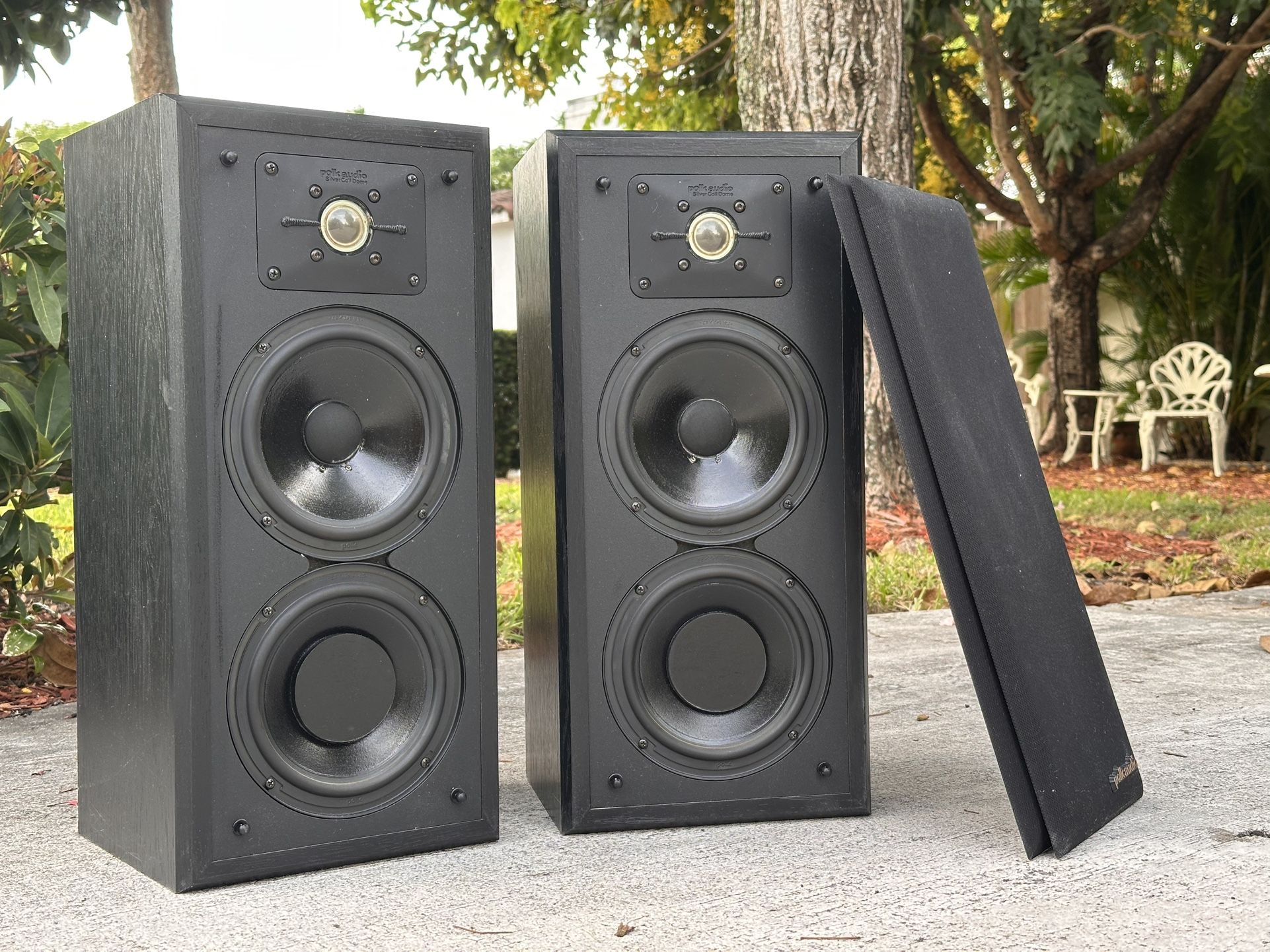 Polk Audio 5JR Monitor Series 1990’s Vintage Bookshelf Speakers 6.5” Woofer