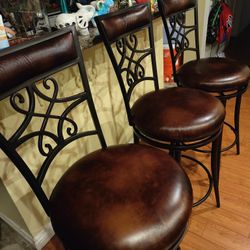 3 Bar Stools Chairs Barstools 29"