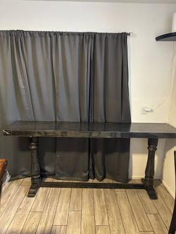 Dark brown long table