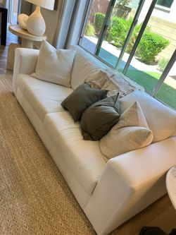 Modern White Sofa Set (2 Sofas) – Excellent Condition – $850 OBO