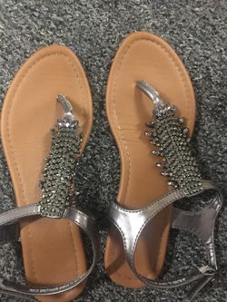 Gray sandals