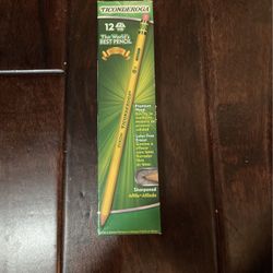 Ticonderoga Pencils, Wood-Cased Graphite #2 HB Soft, Pre-Sharpened, Yellow, 12 Count