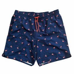 Old Navy Men’s XL Blue Board Swim Shorts Flamingo