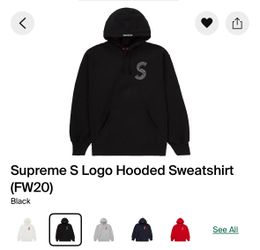 Supreme S Logo Hooded Sweatshirt Size Large