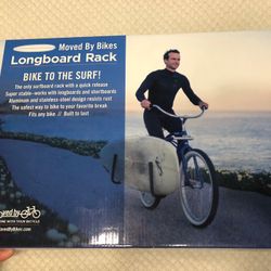 Brand New In Box - Bicycle Long Board Surf Board Rack Fits Any Bike  Stainless Steel & Aluminum Made To Last Forever  Paid $153 Selling For $89