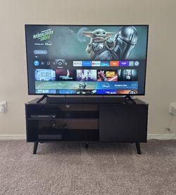 Amazon Fire TV 55" and TV Stand - Mint Condition
