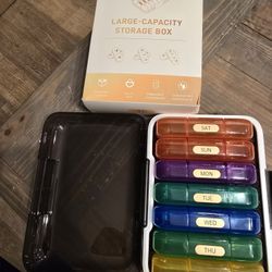 Travel Pill Organizer  Pill Box Contains 7 Cute Medicine Organizer