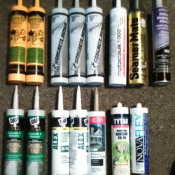 15- Mixed 10oz Tubes of Different * Brand New * Sealants 