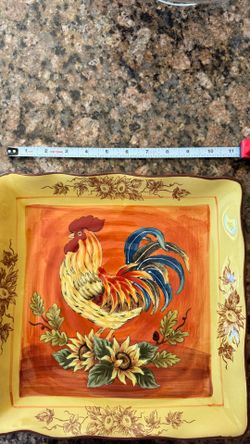 Platter, rooster, plate 11”
