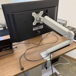 24” LG Monitor with Adjustable Clamp-On Desk Mount