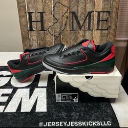 Air Jordan 2 Gucci Colorway 🖤💚❤️🔥 Men’s size 9  Brand New With Box 