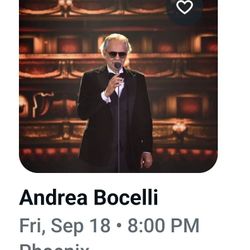 Andrea Bocelli Concert Tickets