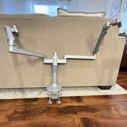 Humanscale dual-monitor arm with a horizontal crossbar