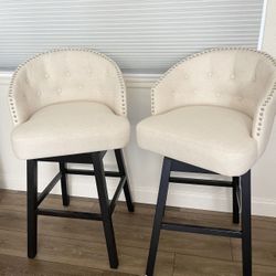 Studded 2 Pair Bar Stools 
