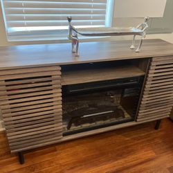 TV Stand With Electric Fire Place 