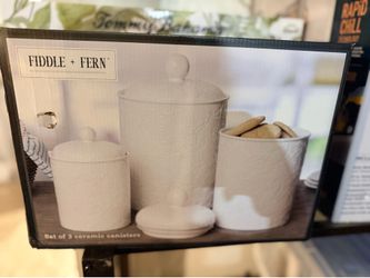 Fiddle + Fern set of canisters