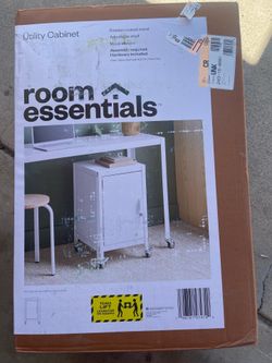Room essentials utility cabinet with lock new