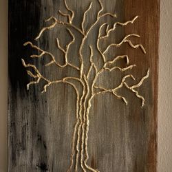 Textured Golden Tree