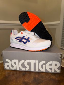 Mens sz 10 Asics (White orange blue)