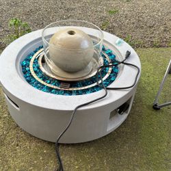 Propane Fire Pit & Water Fountain