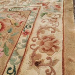 Aubusson Rug 10x14 Wool Handmade, Vintage- 18th Century ,  Elegant French Design