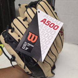 Wilson A500  Baseball Glove 12.5 Left Hand New 