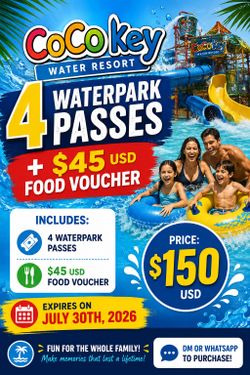 4 Coco Key Waterpark Passes