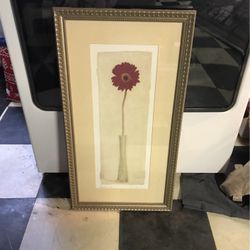 Framed Flower Painting