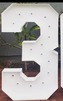 4ft Tall Marquee Number