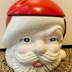 Antique Santa Claus Head Cookie Jar 1950s