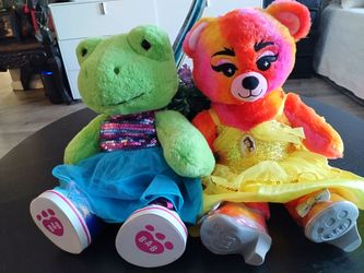 Build-A-Bear Plush Lot of 2 with Outfits