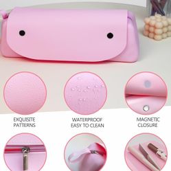 2-1 Hair Tools Silicon Travel Bag with Heat Resistant Mat (BLACK)