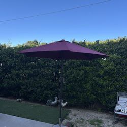 7.5" FT Market Umbrella Patio Color: Burgendy Base Not Included 