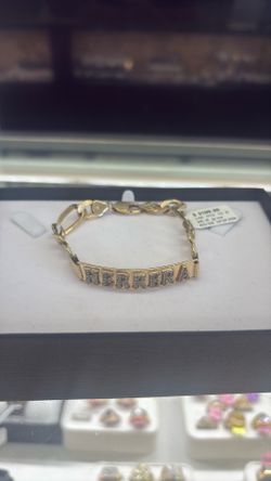 14kt Diamonds On ID Plate 26.8 Grms 