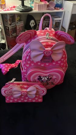 Loungefly Disney Mickey Minnie Mouse Heart Ears backpack