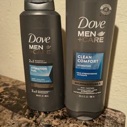 Dove Men Care Body Wash And 2 In 1 Shampoo Conditioner 