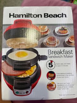 Hamilton Beach Breakfast sandwich Maker Red (still Sealed) 25476 NEW