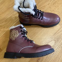 Like New Faux Fur Leather Boots