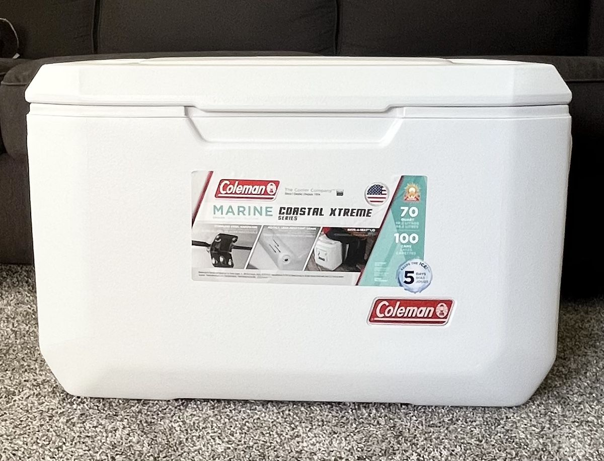 Large Coleman Marine 70 Quart Coastal Xtreme Cooler
