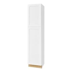 Hampton Bay Avondale 18 in. W x 24 in. D x 90 in. H Ready to Assemble Plywood Shaker Pantry Kitchen Cabinet in Alpine White