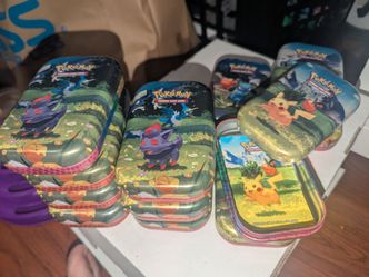 Empty pokemon tins